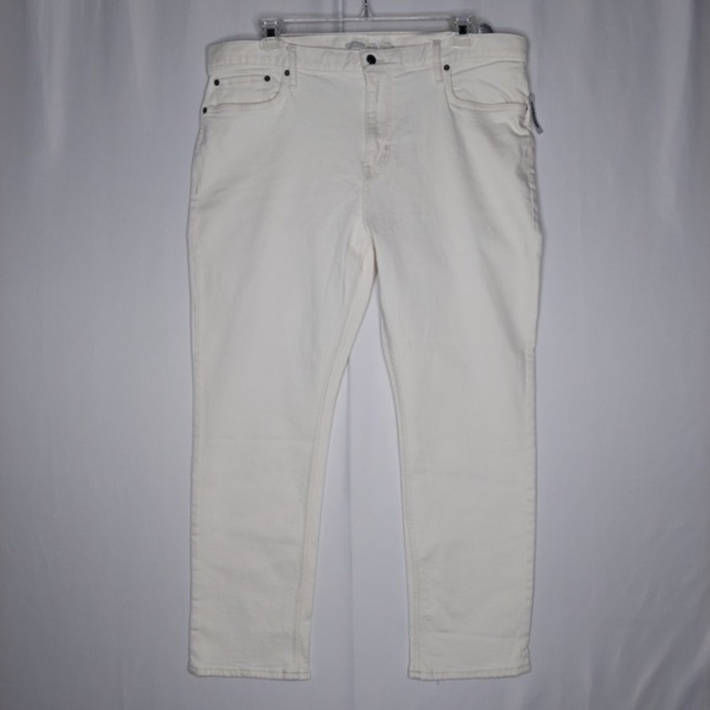 Old Navy Skinny Jeans Womens Plus‎ 44x30 Pocket Button Zip Denim Stretch Cream